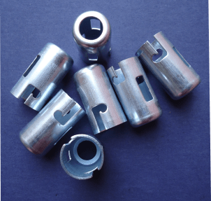 Mild steel automotive bulb holder shells deep drawn in three stages