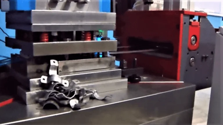 Saddle progressive stamping process