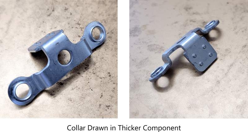 Image showing two views of thick stock collar drawn mild steel part
